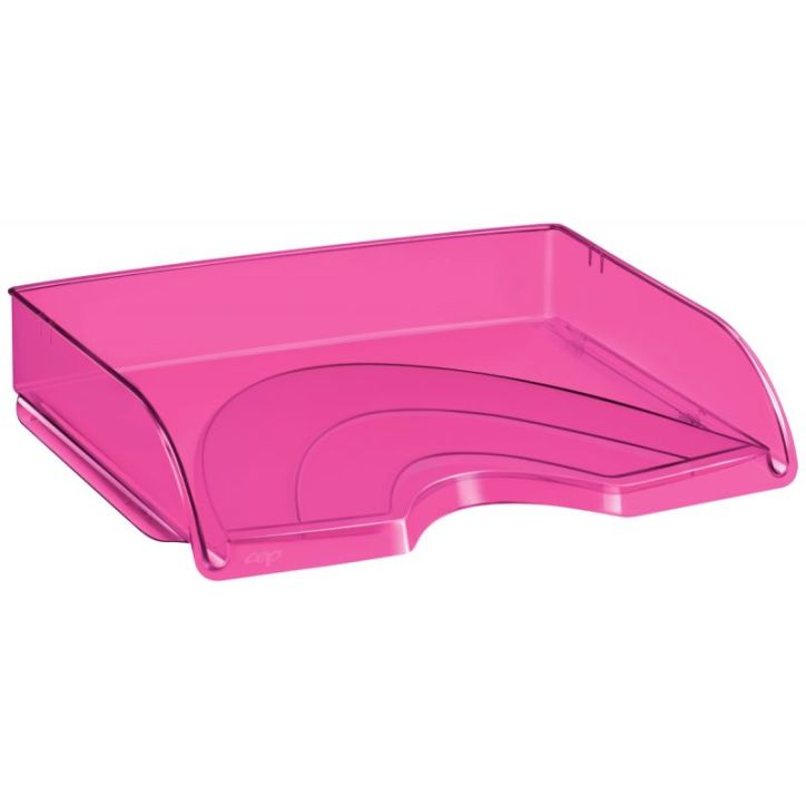 Corbeille a courrier a l'italienne transparent rose 1135220791 CEP