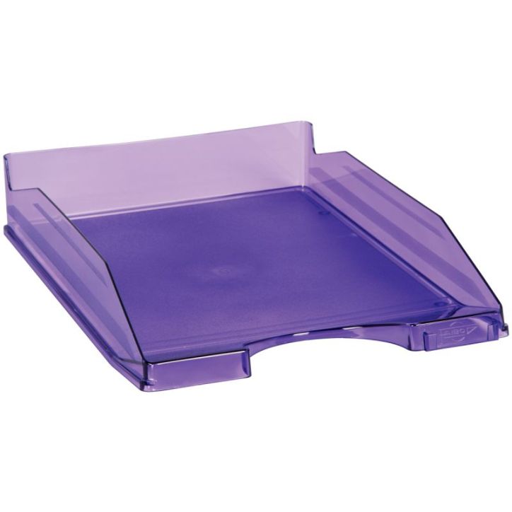 Corbeille a courrier translucide lilas 93-58