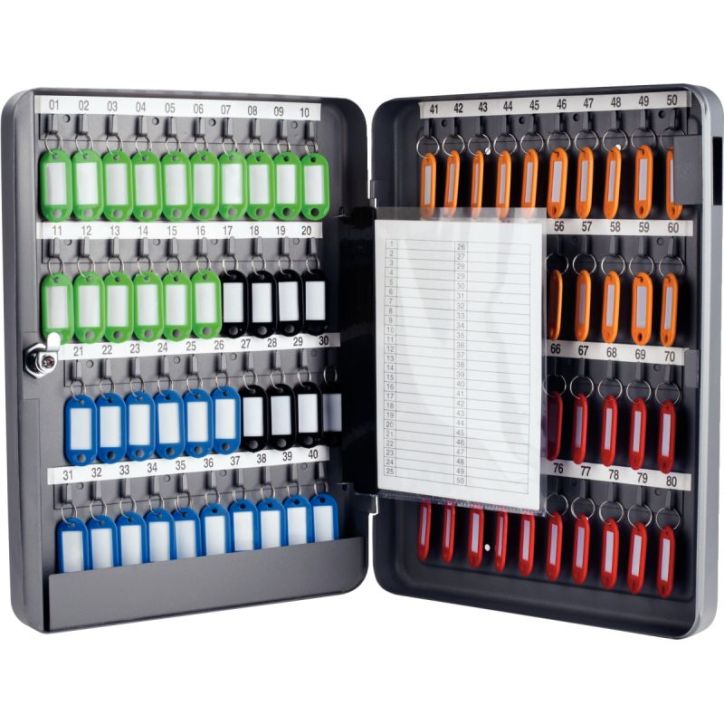 Armoire pour 80 clés + 80 portes clés gris FA62203