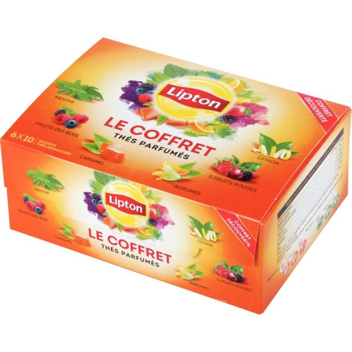Coffret LIPTON 60 sachets Thé parfumé a partager 2104 LITPON