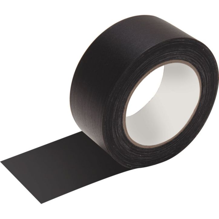Rouleau adhésif toilé 50mmx25m noir TPA 200 50NOI