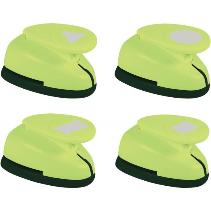 Lot de 4 perforateurs déco assortis 4 formes géométriques assorties APE801391