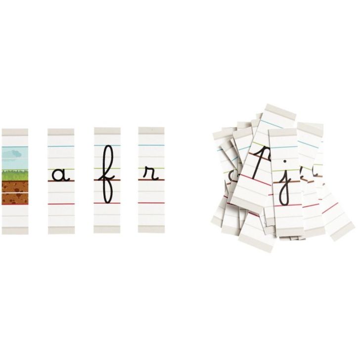 Lot de 26 lettres cursives lignées magnétiques grand format 388449/000787635 NATHAN