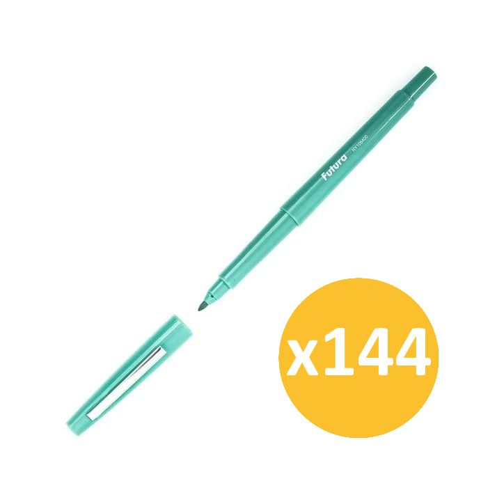Pack scolaire remisé 144 stylos feutre moyen nylon vert FUTURA