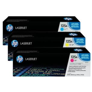 Pack de 3 toners HP 125A cayn magenta yellow CF373AM