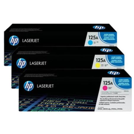 Pack de 3 toners HP 125A cayn magenta yellow CF373AM