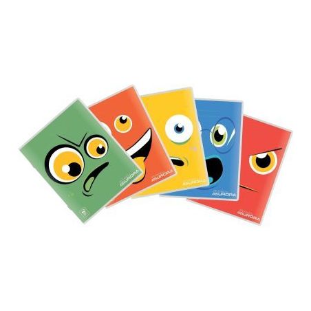 Achetez Cahier piqué écolier 96 pages 80g, quadrillé 5x5, format A5 148PQ5 AURORA pas cher sur Ma..