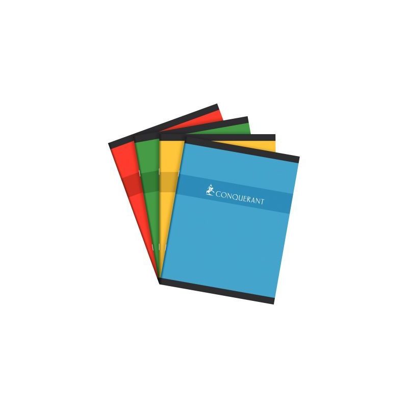 Achetez CONQUERANT C7 Cahier reliure piqûre 17x22 cm 96 pages 70g grands carreaux Séyès. Couvertu..