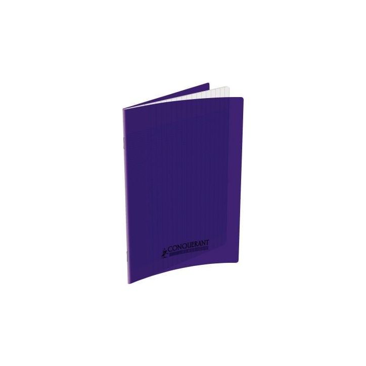 Piqûre 48 pages 17x22 cm, seyès, couverture polypropylène, violet 100105472 HAMELIN