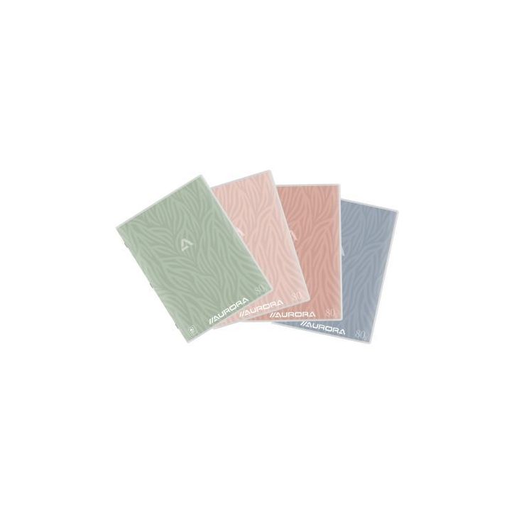 Cahier piqué AURORA 72 pages 80g, format A4, quadrillé 4x8 36C AURORA