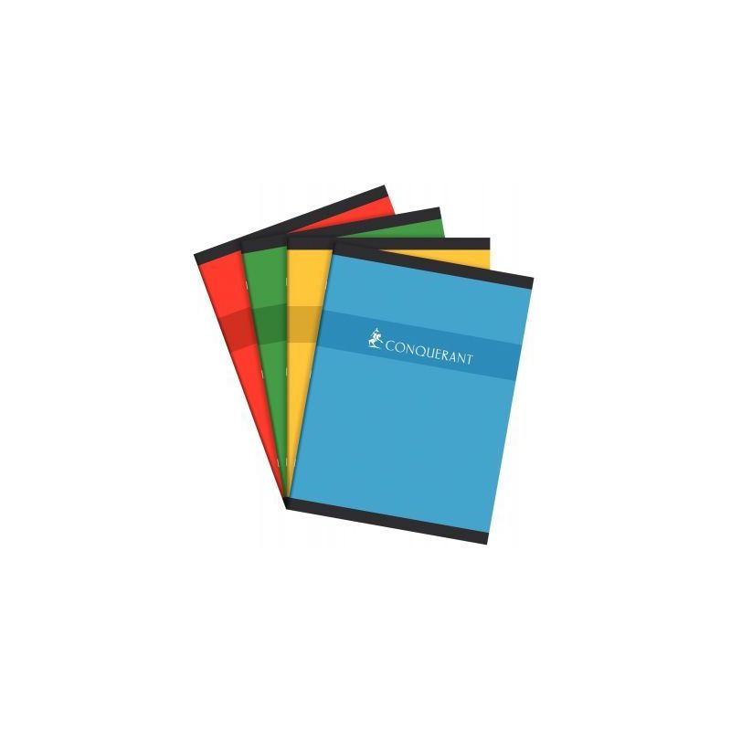 Achetez CONQUERANT C7 Cahier reliure piqûre 24x32 cm 96 pages 70g petits carreaux 5x5. Couverture c..