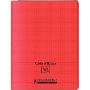 Achetez Piqûre 48 pages couverture polypropylène avec 2 rabats format 24x32 cm seyes rouge 4001040..