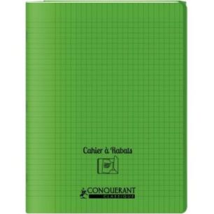 Achetez Piqûre 48 pages couverture polypropylène avec 2 rabats format 24x32 cm seyes vert 40010401..