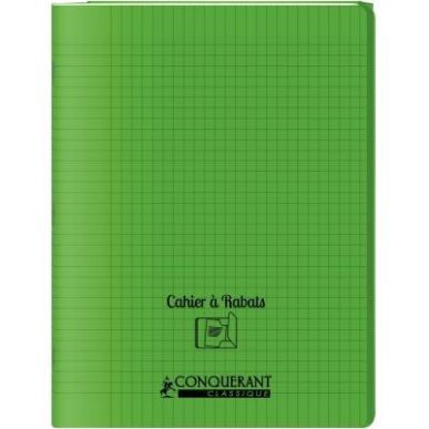 Achetez Piqûre 48 pages couverture polypropylène avec 2 rabats format 24x32 cm seyes vert 40010401..