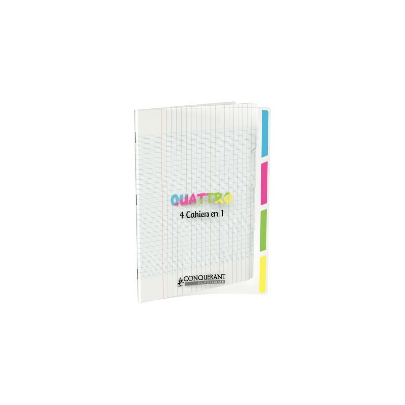 Achetez CONQUERANT C9 Cahier 4en1 agrafé 24x32cm 140 grands carreaux Séyès couverture polypro inc.. Achetez CONQUERANT C9 Cahier 4en1 agrafé 24x32cm 140 grands carreaux Séyès couverture polypro inc..
