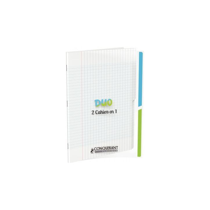 Piqûre 96 pages 2 index, couverture polypropylène, format 24x32 cm, seyès 400114781 HAMELIN