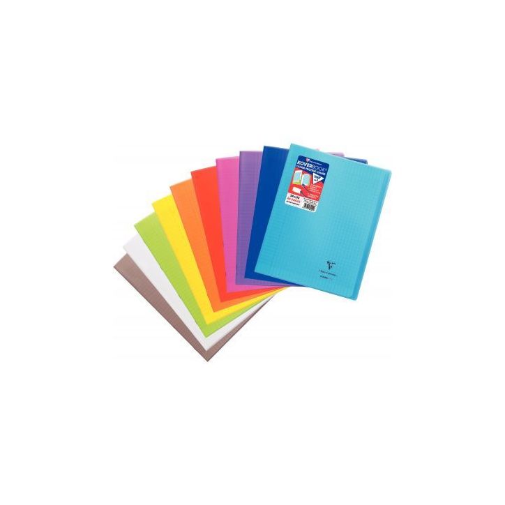 Piqûre 48 pages KOVERBOOK, format 24x32 cm, seyès 90g, couverture polypropylène coloris assortis 984401C KO(...)