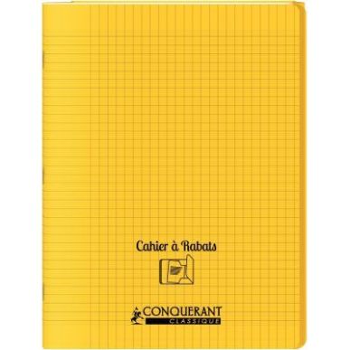 Achetez Piqûre 48 pages couverture polypropylène avec 2 rabats format 24x32 cm seyes jaune 4001040..