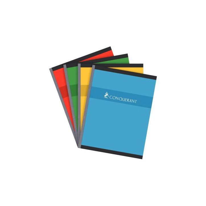 CONQUERANT C7 Cahier reliure brochure 17x22 cm 192 pages 70g petits carreaux 5x5 NF
