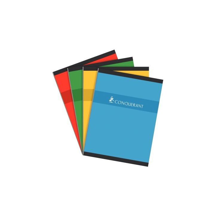 CONQUERANT C7 Cahier reliure brochure 24x32cm 192 pages 70g grands carreaux Séyès