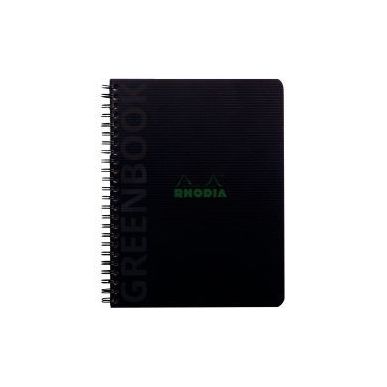 Achetez Cahier GREENBOOK couverture polypropylène, 160 pages perforées, format A5+, quadrillé 5x5..