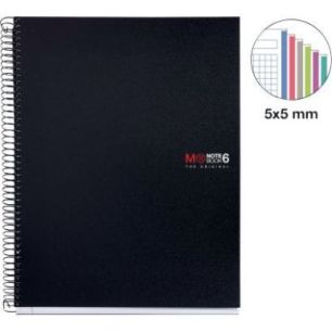 Achetez NOTEBOOK MIQUELRIUS format A5, 150 feuilles 70g, quadrillé 5x5, couverture PP noir MR2827 M..