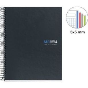 Achetez NOTEBOOK MIQUELRIUS format A5, 160 feuilles 70g, quadrillé 5x5, couverture carton rigide gr..
