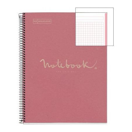 Achetez NOTEBOOK MIQUELRIUS format A4, 80 feuilles 80g, quadrillé 5x5, couverture carton recyclé r..
