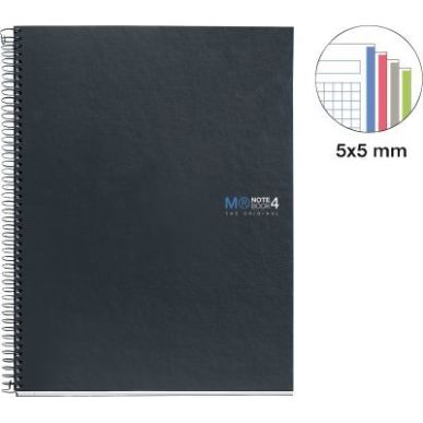 Achetez NOTEBOOK MIQUELRIUS format A4, 160 feuilles 70g, quadrillé 5x5, couverture carton rigide gr..