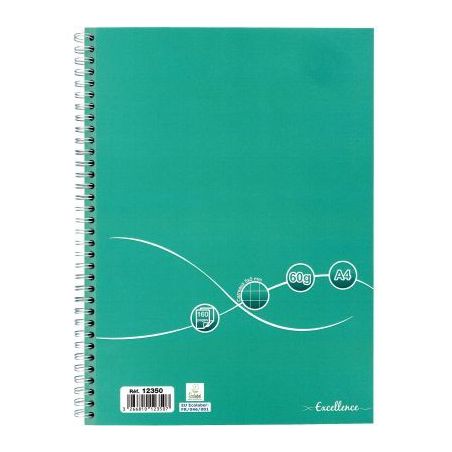 Achetez Cahier à reliure intégrale Excellence 160 pages, format A4, quadrillé 5x5, papier 60g 400..