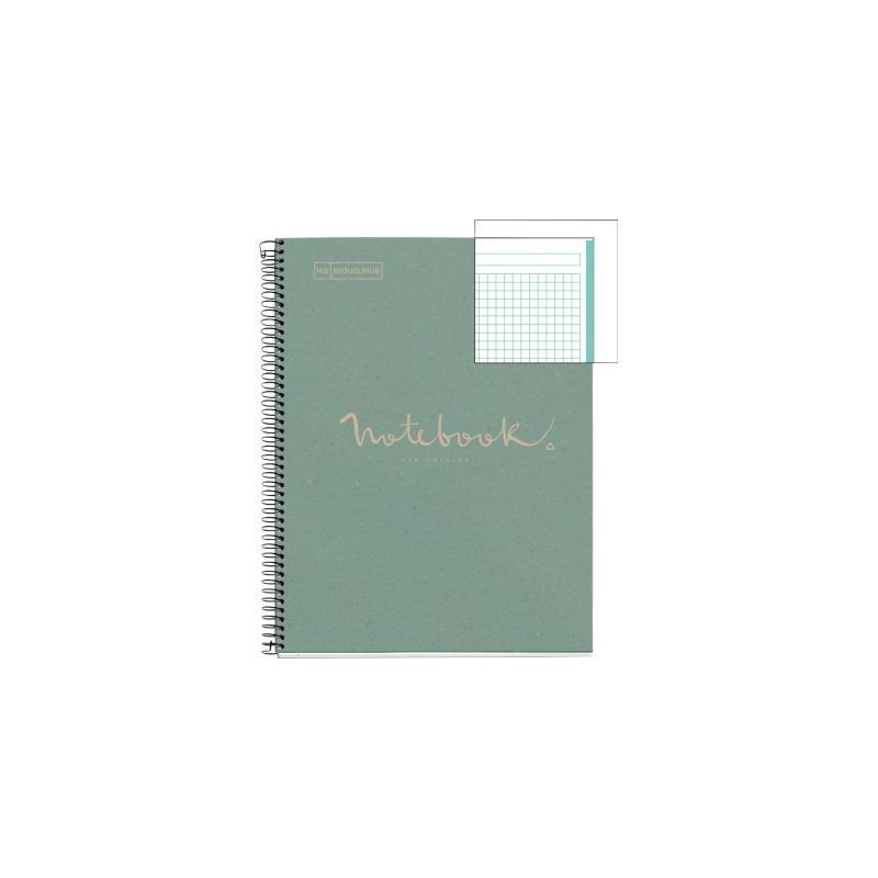 Achetez NOTEBOOK MIQUELRIUS format A4, 80 feuilles 80g, quadrillé 5x5, couverture carton recyclé b.. Achetez NOTEBOOK MIQUELRIUS format A4, 80 feuilles 80g, quadrillé 5x5, couverture carton recyclé b..