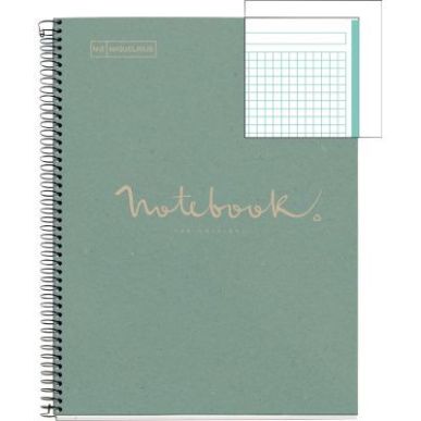 Achetez NOTEBOOK MIQUELRIUS format A4, 80 feuilles 80g, quadrillé 5x5, couverture carton recyclé b..
