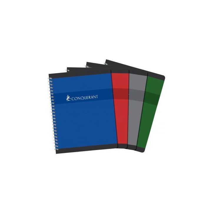 CONQUERANT C7 Cahier reliure spirale 21x29,7 cm 100 pages 70g petits carreaux 5x5