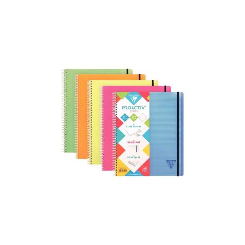 Achetez Cahier-trieur à reliure intégrale PROACTIV'BOOK LINICOLOR FRESH 160 pages perforées, form..