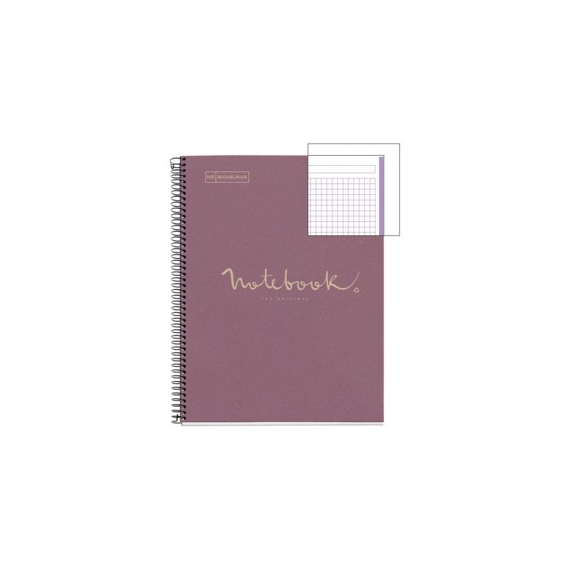 Achetez NOTEBOOK MIQUELRIUS format A4, 80 feuilles 80g, quadrillé 5x5, couverture carton recyclé l.. Achetez NOTEBOOK MIQUELRIUS format A4, 80 feuilles 80g, quadrillé 5x5, couverture carton recyclé l..