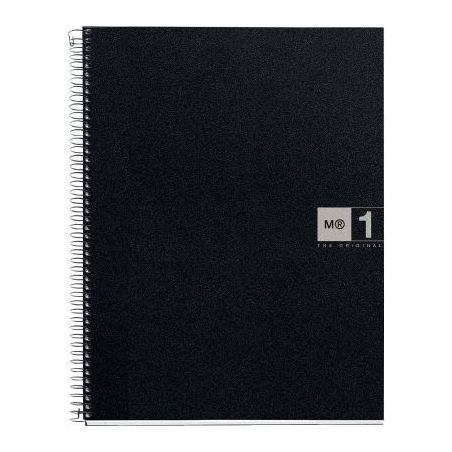 Achetez NOTEBOOK MIQUELRIUS format A4, 80 feuilles 70g, quadrillé 5x5, couverture PP noir, intérie..