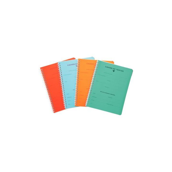 Cahier de texte, 17x22 cm, séyès Reliure intégrale, 124 pages, blanc, 90g 458460C CLAIREFONTAINE