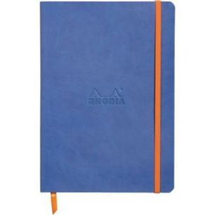 Achetez Carnet 160 pages RHODIARAMA format A5, 5x5, couverture souple en simili cuir, bleu saphir 11..