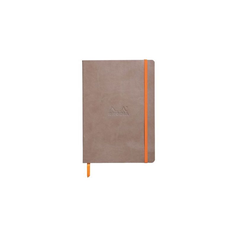 Achetez Carnet 160 pages RHODIARAMA format A5, ligné, couverture souple en simili cuir, taupe 11740..