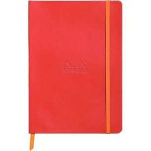 Achetez Carnet 160 pages RHODIARAMA format A5, dot (pointillés), couverture simili cuir, rouge coqu..