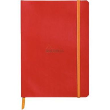 Achetez Carnet RHODIARAMA format A5 160 pages, ligné, couverture souple en simili cuir, rouge coque..