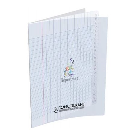 Achetez Répertoire piqué 96 pages, 17x22 cm, seyès 90 g couverture en polypropylène incolore 400..