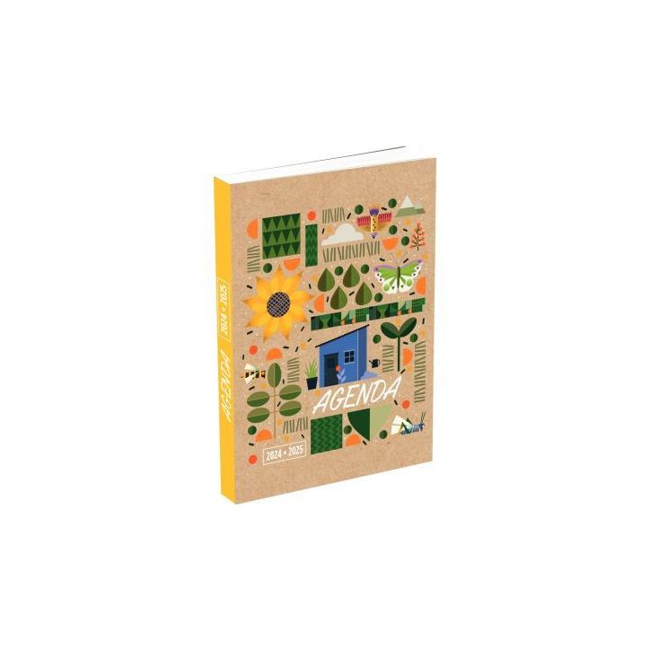 Agenda de poche 11,9x16,3cm décor "Au jardin" 44280