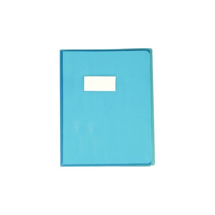 Protège-cahier cristal 17 x 22cm 22/100 bleu 73002C CLAIREFONTAINE