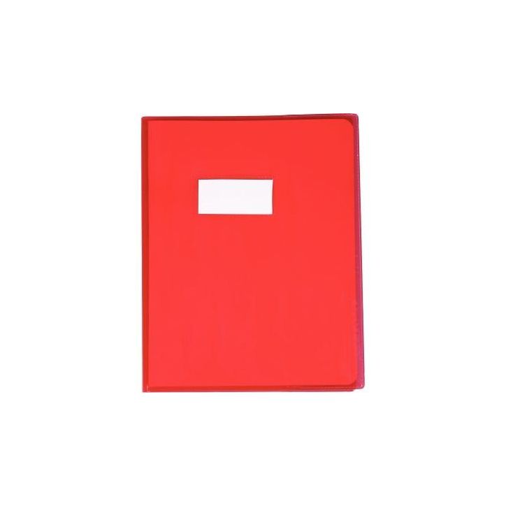 Protège-cahier cristal 17 x 22cm 22/100 rouge 73003C CLAIREFONTAINE