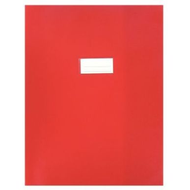 Achetez Paquet de 10 protèges-cahier épaisseur 21/100ème 24x32cm PVC rouge 1110439 rouge pas cher..