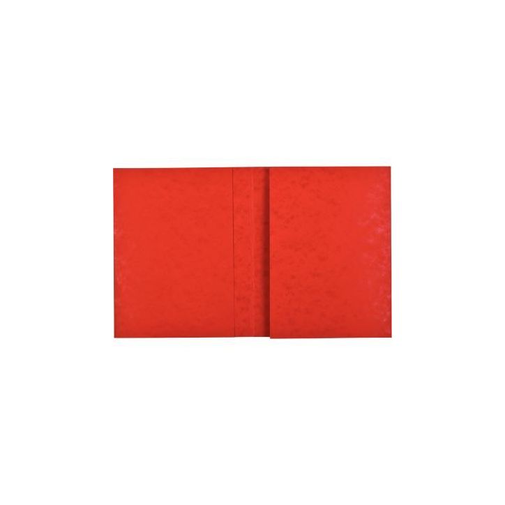 Lot de 10 protèges cahiers 2 rabats 24x32cm carte lustrée coloris rouge 35125E EXACOMPTA