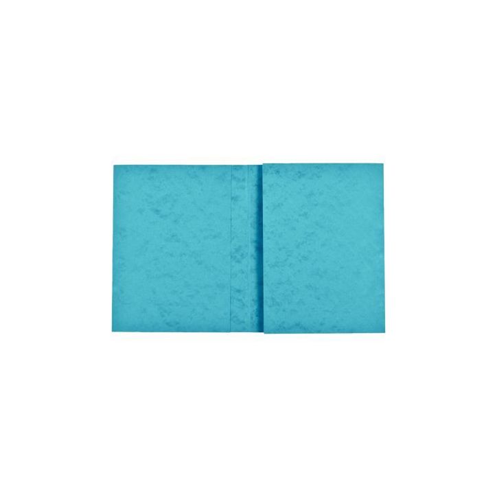 Lot de 10 protèges cahiers 2 rabats 24x32cm carte lustrée coloris bleu 35122E EXACOMPTA