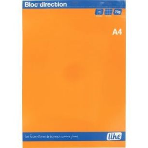 Achetez Bloc 70g agrafé en tête 160 pages petits carreaux 5x5 grand format A4 21 x 29,7 cm pas che..