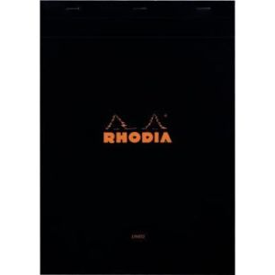 Achetez Bloc de bureau RHODIA BLACK 80 feuilles, format A4, ligné, papier blanc 80g 186009 RHODIA C..